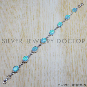 Opal Gemstone <b>Bracelet</b> 925 Sterling <b>Silver</b> Artist Handmade Jewelry Beautiful Fine Design Bulk Wholesale <b>Silver</b> Jewelry <b>For</b> Her - Product Image 3
