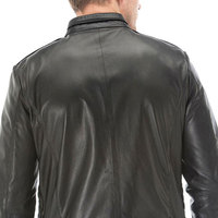 Veste en cuir d'hiver pour homme, logo personnalisable sur le devant, respirante, décontractée, haute qualité, service OEM