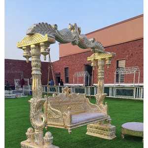 Elegante Columpio Garba para Escenario Nocturno, Ideal para Bodas, Columpio Vibrante Mehndi Jhoola, Decoración de Escenario Nika, Eventos en Irlanda - Product Image 5