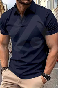 Logo personnalisable nouveau Design 100% coton hommes pour Polo Anti-rides brodé impression Street Wear - Product Image 6