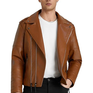 Chaqueta de cuero de motorista ajustada a la moda hecha a medida para hombres Proveedor de fábrica OEM Pedidos al por mayor Etiquetas privadas - Product Image 6