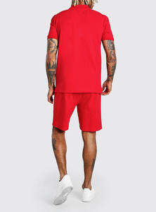 Ensemble deux pièces homme streetwear en coton 100% : T-shirt oversize et short uni, personnalisable avec logo OEM en gros - Product Image 2