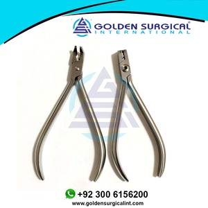 Juego de alicates dentales de ortodoncia TC, alicates de ligadura de cortador de extremo distal plano Manual para alambres de arco, instrumentos quirúrgicos - Product Image 2