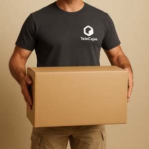 Robust 60x40x40 cm Kraft Paper Cardboard <b>Box</b> Handles for Moving Shipping <b>Clothes</b> Coats Recycled Materials Also for Bedding - Product Image 2