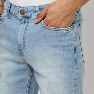 กางเกงยีนส์ขาสั้นสำหรับผู้ชายกางเกงขาสั้นผ้าเดนิมระบายอากาศได้ดีผ้าคอตตอนสำหรับผู้ชายใหม่ฤดูร้อน - Product Image 4