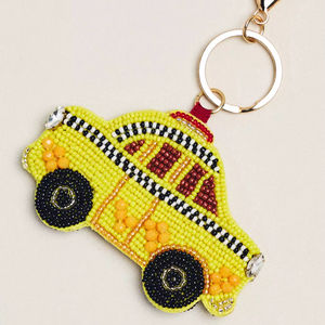 Mardi Gras Designer Beaded Key Charm Handmade Cotton Material Stylish <b>Accessory</b> for Mardi Gras - Product Image 1