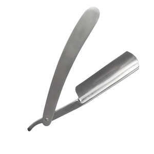 Rasoir à manche métallique économique, lame remplaçable, rasoir de barbier, rasoir droit pour homme sans lame - Product Image 3