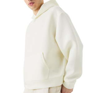 Sweat-shirts à capuche pour hommes en coton 100% avec logo personnalisé brodé 2025, taille plus, hiver, uni, poche, coupe régulière, respirant, unisexe - Product Image 3