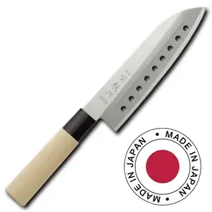 Rockwell C มีดครัวญี่ปุ่นแบบเจาะรูอเนกประสงค์,สำหรับทำอาหาร Santoku Wabocho