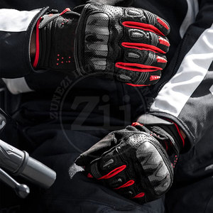 Gants de course de marque privée personnalisables coupe-vent style motard pour le cyclisme gants de moto imperméables matériau en cuir - Product Image 5