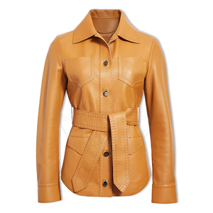 Veste en cuir véritable imperméable coupe-vent respirante pour femme TRILACE INTERNATIONAL - Product Image 1
