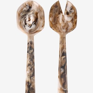 Ensemble de cuillères en résine faites à la main, luxe moderne, pour servir les salades, vaisselle écologique, meilleure cuillère en résine et meilleur prix - Product Image 3