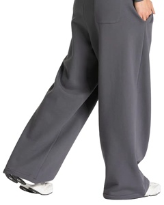 Nouvelle Arrivée Pantalon Femme Longueur Intégrale Sport Course Décontracté Taille Haute Poche Sweat 100% Coton Coupe Ample Taille Élastique - Product Image 2