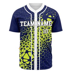 Custom <b>Button</b> <b>Up</b> Youth Baseball Jersey Set Breathable Sublimated Softball <b>Shirt</b> with Embroidered Logo for Adult and kids - Product Image 1