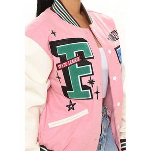 Veste universitaire Letterman pour femmes Fabricant de veste universitaire personnalisée pour femmes Streetwear vintage Veste universitaire vierge pour femmes - Product Image 3