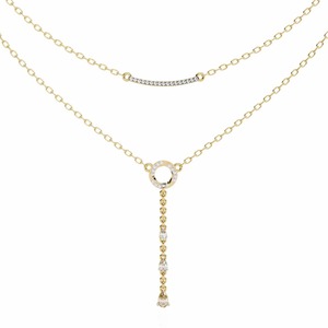 Exquisito colgante de diamante redondo en forma de pera de 0.49 ct E-F VVS-VS, diamante cultivado en laboratorio en oro macizo de 14K, para ocasiones especiales y fiestas. - Product Image 1