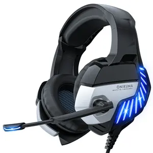 ONIKUMA K5 Gamer Auriculares Bass HIFI Stereo Gaming Auriculares para PC Con línea de conversión