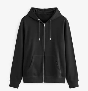Venta caliente Hombres Sudadera con capucha Otoño Invierno Personalizado Color sólido Sudaderas con capucha Ropa de calle Fleece Sudaderas con capucha para hombres en MOQ bajo Cremallera completa OEM - Product Image 5