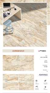 Baldosas de cocina de porcelana de la serie 3D de alto brillo, tamaño de 600X1200mm, acabado brillante mate, Material de arcilla modificado para uso en apartamentos - Product Image 3