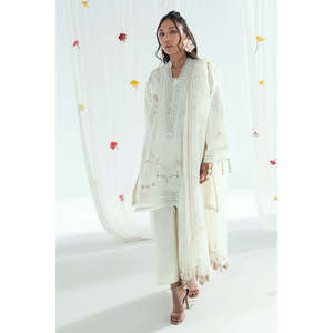 Conjunto de traje bordado de 3 piezas para mujer con dupatta bordada DN-62036, incluye shalwar y churidar - Product Image 5