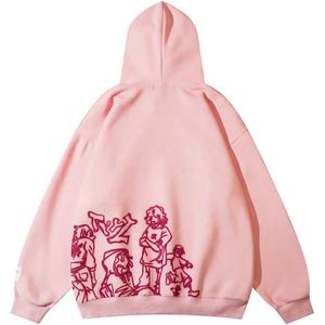 Sudadera con Capucha Rosa de Invierno de Manga Larga para Mujer con Logotipo Personalizado, Sudadera de Forro Polar Suave para Mujer - Product Image 2
