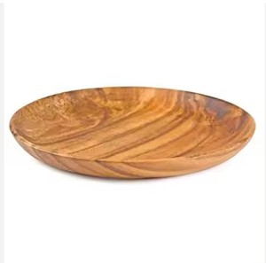 Assiette en bois de qualité supérieure solide avec assiette en bois d'acacia de taille sûre et personnalisée polie brillante à bas prix - Product Image 4