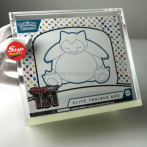 Boîte en acrylique SHP avec protection UV, 6 pièces, couvercle à aimant puissant, présentoir pour boîte d'entraînement d'élite Pokémon TCG Phantasmal Flames, étui en acrylique fluorescent - Product Image 4