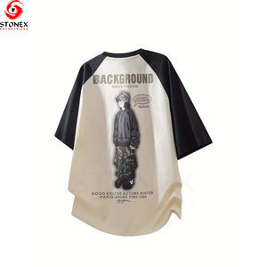 T-shirt Homme Personnalisé en Coton Lourd 100% pour Broderie Logo 3D Printemps, Style Streetwear Ample et Vieilli, Vente en Gros - Product Image 2