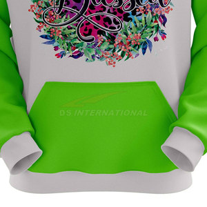 Sudadera con capucha de bloque de Color personalizado para hombre, sudaderas con capucha de lana de peso pesado, ropa de calle de moda por sublimación, Jersey personalizado a la moda - Product Image 3