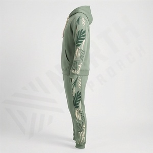 Survêtement décontracté à capuche en coton 100% personnalisé, imprimé intégral, coupe régulière, pour hommes, hiver, gym, fitness, course à pied, jogging, entraînement - Product Image 3