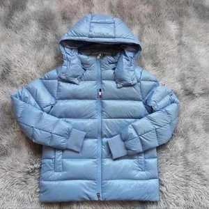 Chaqueta Acolchada con Capucha Azul Claro, Estilo Hermandad Griega, Abrigo Cálido de Invierno, Ropa de Calle Informal, Prenda Exterior Moderna, Venta al por Mayor - Product Image 3