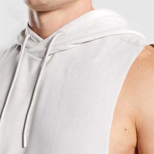 Lightweight 100% Cotton Gym Sweatshirts Men's <b>Hoodie</b> Drop Armhole <b>Sleeveless</b> Workout Tops Fleece Printed 3D Winter ODM ODM 3XL - Product Image 2