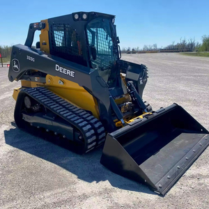 John Deere 33G manutenzione stradale piccola pista Skid Steer Loader con 4 In 1 benna