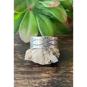 Handmade Navajo Sterling <b>Silver</b> Band <b>Ring</b> Boho Ethnic Statement <b>Ring</b> Geometric Featuring Natural Size 13 for Everyday Wear - Product Image 1