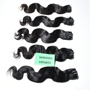 Wholesale 100% Virgin Indian Temple Bodywave Remy Hair <b>Extensions</b> <b>Cheap</b> Natural Color Loose Wave Machine Double Weft 100g - Product Image 1