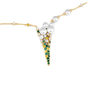 Collar de Perlas Doradas Inspirado en Helado Jeulia - Product Image 2