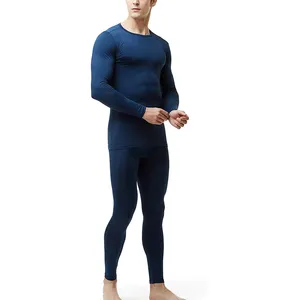 Custom Base Layer Long Sleeve Waffle T-Shirt And Long John Pants Men's Thermal Underwear Set