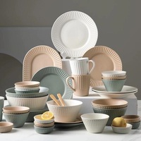 Assiettes de Table en Céramique de Porcelaine, Vente Chaude, Vaisselle du Vietnam de Haute Qualité, Articles de Cuisine en Céramique, Faible Taxe