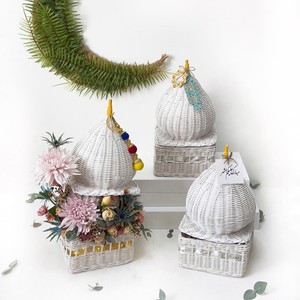 Elegant Dome Shaped <b>Ramadan</b> Rattan <b>Gift</b> <b>Box</b> With Lid For Eid Mubarak Celebration, <b>Ramadan</b> Luxury Chocolate Arrangement - Product Image 4