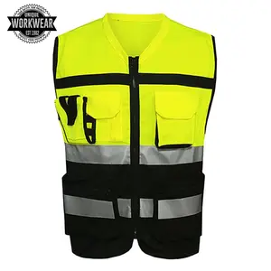 Chaleco de trabajo de seguridad de alta calidad, ropa reflectante de trabajo, diseño personalizado, cómodo, venta al por mayor