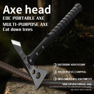Haches Viking multifonctionnelles à double lame en acier à haute teneur en carbone, outils de survie pour le camping et la chasse en plein air, manche en bois naturel - Product Image 5