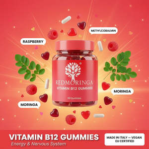 RedMoringa Italie Vitamine B12 Gummies 60 Unités Énergie & Système Nerveux Complément Alimentaire en Gummies OEM Marque Privée - Product Image 3
