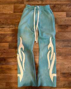 Women Elastic Waist Wide Leg Sweatpants Mid Waist Loose Fit Breathable <b>Thermal</b> <b>Jeans</b> Streetwear Winter Casual Baggy Trousers - Product Image 1