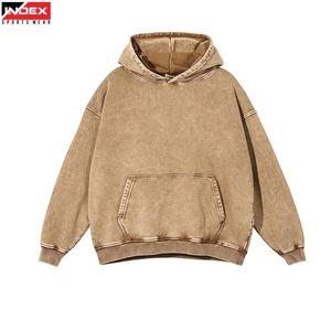 Sudadera con Capucha Extra Grande para Hombre, 100% Algodón, Felpa Francesa, Color Sólido, Lavada, Informal, para Otoño - Product Image 6