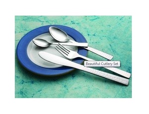 Vente à Chaud Acier Inoxydable Métal Couleur Argent Logo Hôtel de Luxe Mariage Vente à Chaud Prix Bas Couverts Ensemble de Couverts - Product Image 4