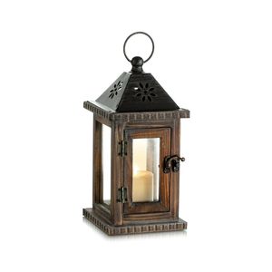 Homeware Wooden Hanging Lantern Garden Ware Antique Living Room <b>Taper</b> Wood <b>Candle</b> Holder Gold Wholesale Manufacturer Supplier - Product Image 6