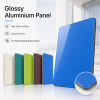 Panneau composite en aluminium ACP ACM de couleur brillante personnalisée, léger, facile à installer, pour la décoration de devanture de magasin
