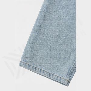 Pantalones Vaqueros Vintage Personalizados al por Mayor para Hombre, de Alta Calidad, Corte Holgado, Rectos, Anchos, Lavados, con Patrón Sólido, para Invierno y Otoño - Product Image 6