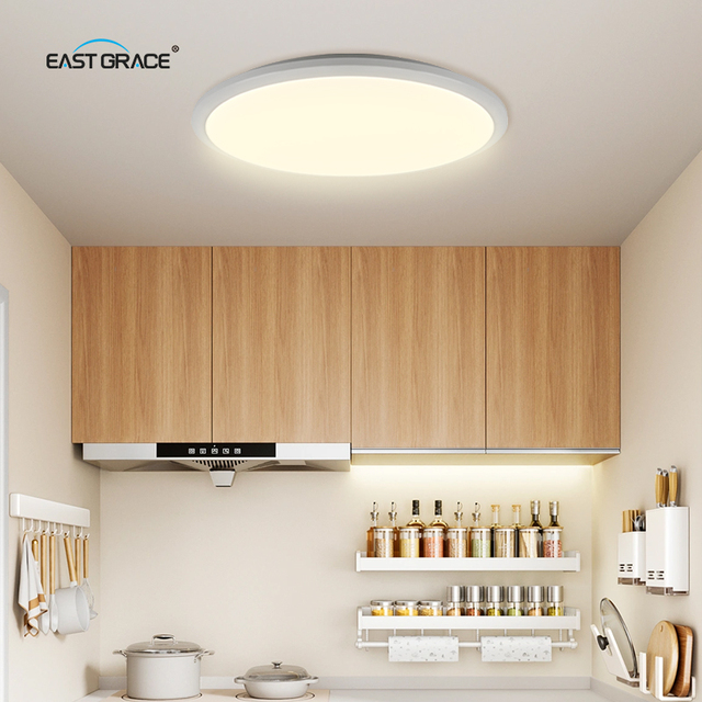 48W Flush Mount LED Ceiling Light Round Dimmable Tri-proof Light for Kitchen Motion Sensor Led Ceiling Light for Corridor