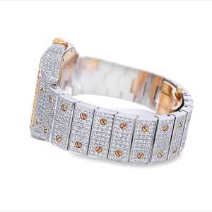 Reloj con esqueleto de cristal analógico cuadrado de edición limitada, banda de acero inoxidable de alta calidad, movimiento completamente automático, recién llegado - Product Image 3